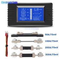 PZEM-015 50A Digital Battery Tester Ammeter Voltmeter Energy Meter Power Capacity Impedance Residual Electricity Tester Shunt