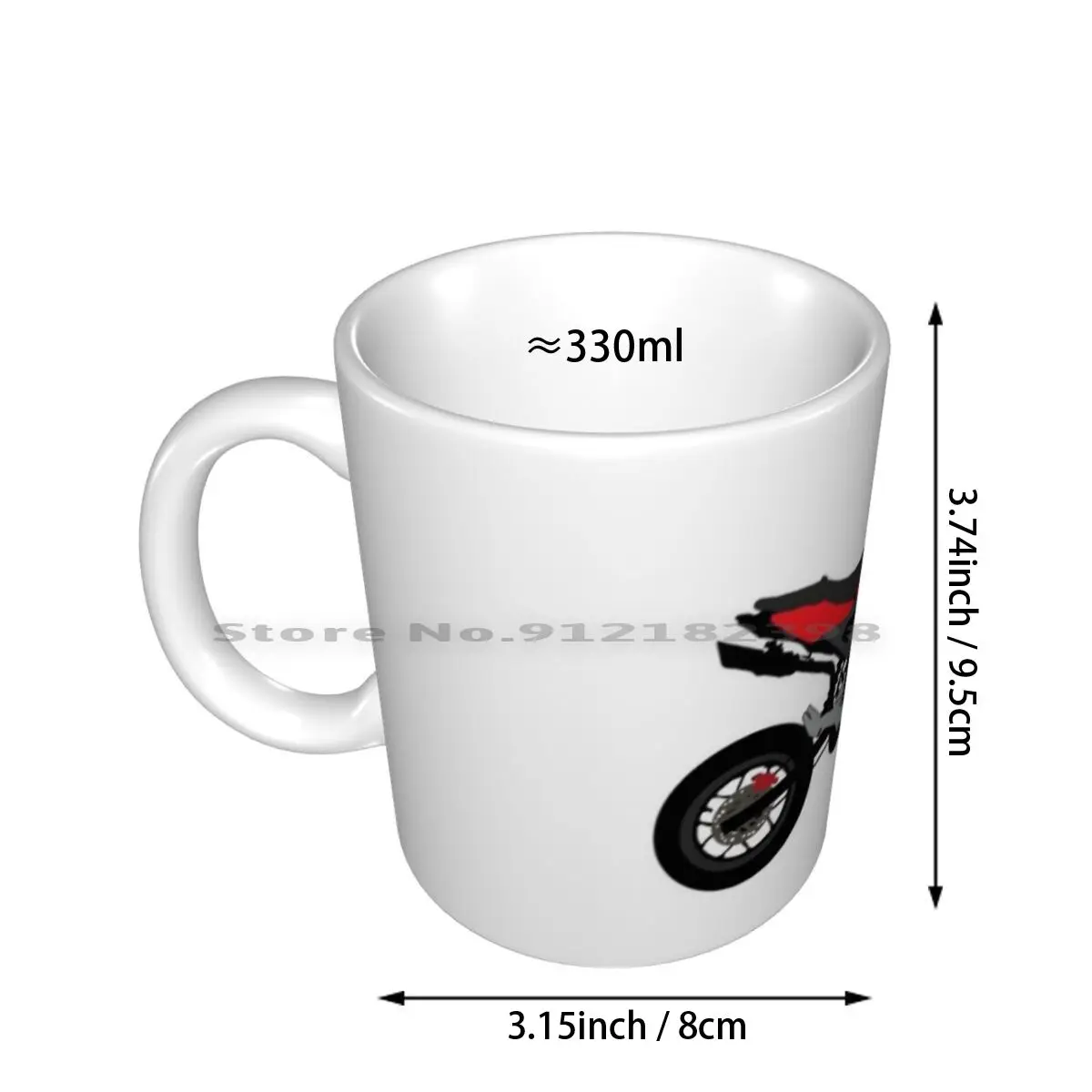 Red Grom Ceramic Mugs Coffee Cups Milk Tea Mug Grom Motorcycle Bike Biker Sport Bike Race Street Bike Grom Squad Squad Grom Red