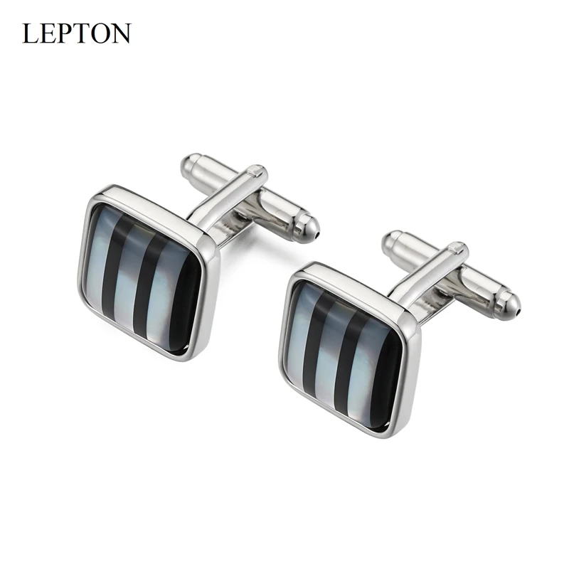 Hot Mother of Pearl Cufflinks for Mens Nature White Shell Cuff Links Lepton High Quality Luxury Wedding Cufflink Best Man Gift