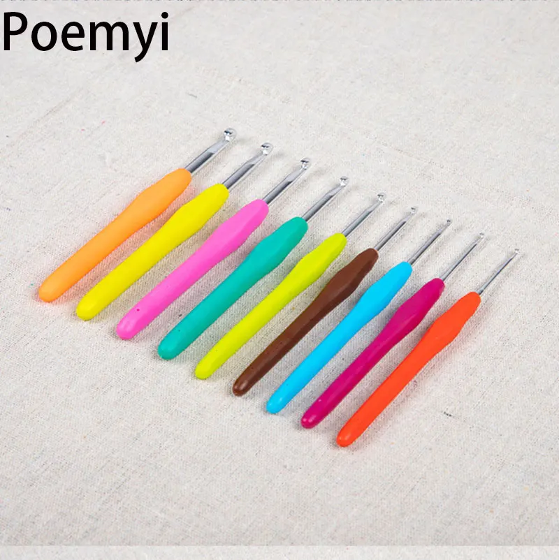 

2-10mm Multicolor Knitting Needles Soft Grip Ergonomic Handle Yarn Crochet Needle Weaving Crochet Hook Needles DIY Craft Tools