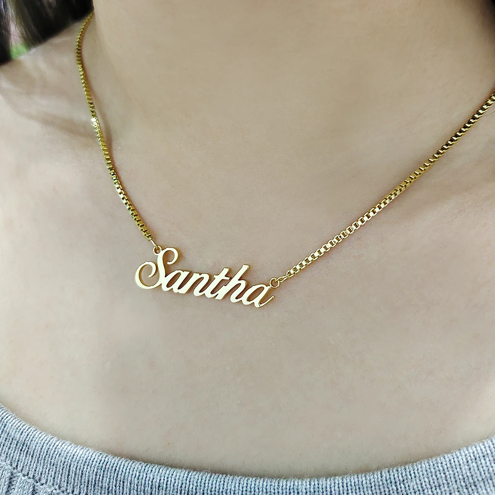 Popular jewelry Custom Necklaces Personalized Name Necklaces Jewelry with Box Chain Letter Choker Necklaces with Name for Women