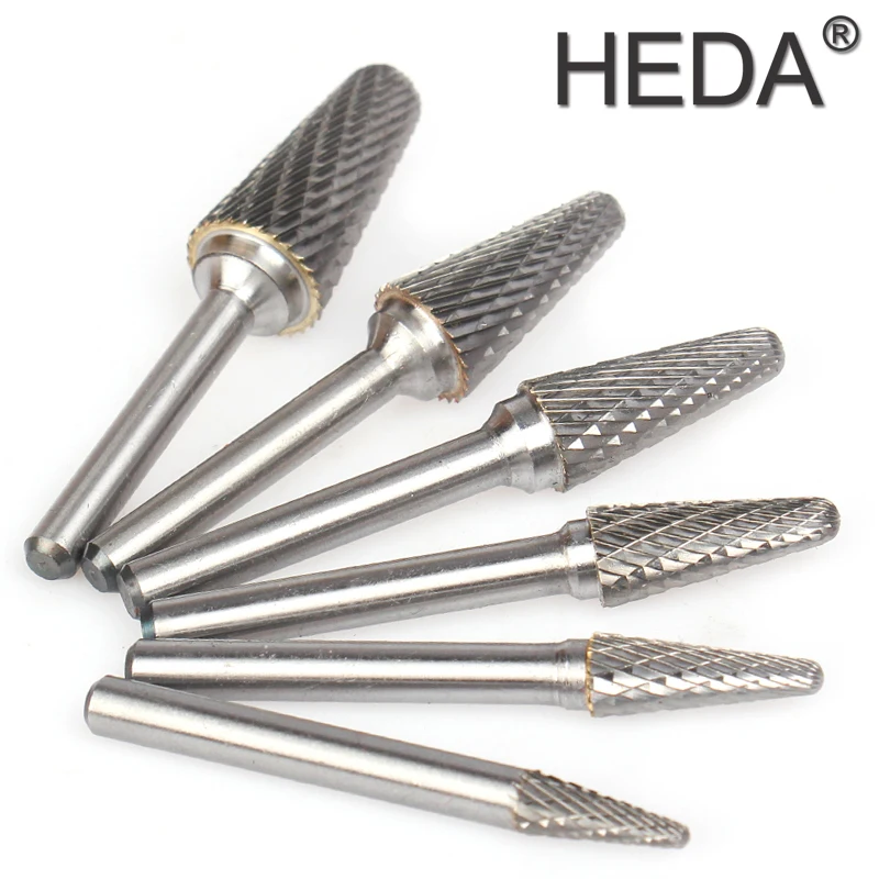Broca de carburo de tungsteno serie LX, limas rotativas de aleación YG8, cabezales de grabado de vástago redondo, juegos de herramientas manuales