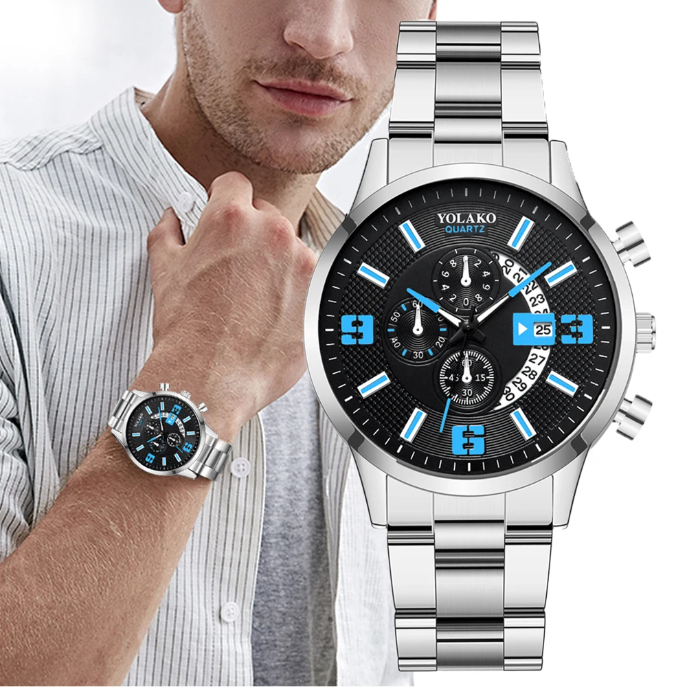 

YOLAKO Relogio Masculino Men Watches Luxury Famous Top Brand Men's Fashion Casual Dress Watch Military Quartz Wristwatches Gift