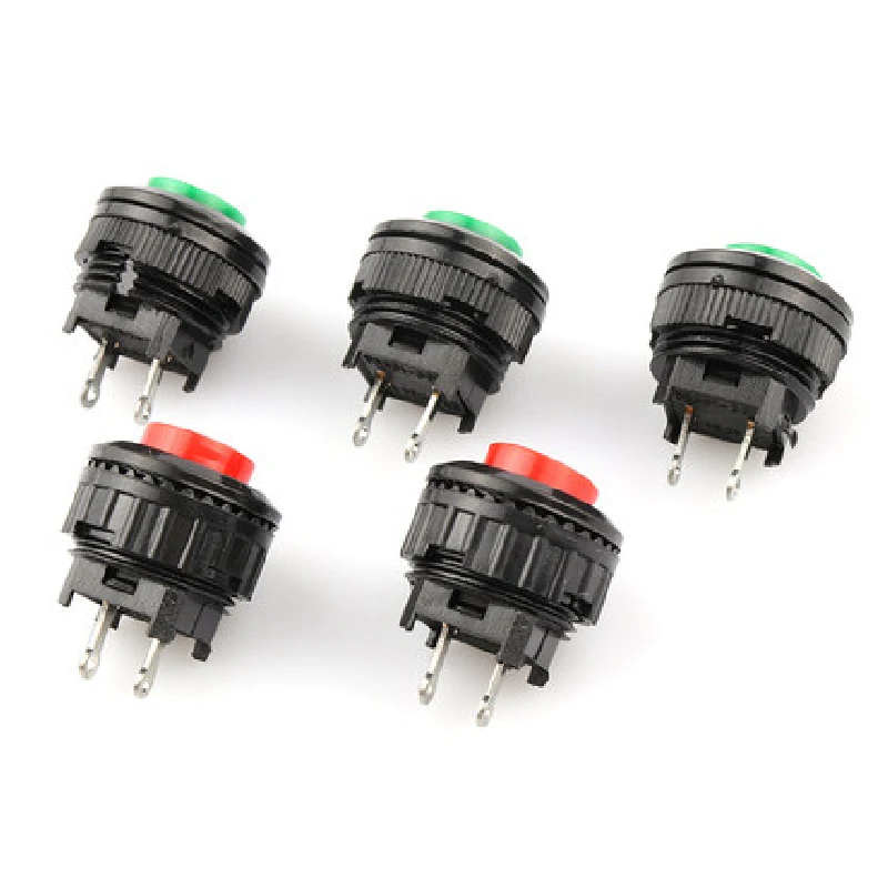 2Pcs DS-500 14Mm Schakelaar Schakelaar Druk Door Rood Groen Non-Lock Switch Self-Reset DS-501