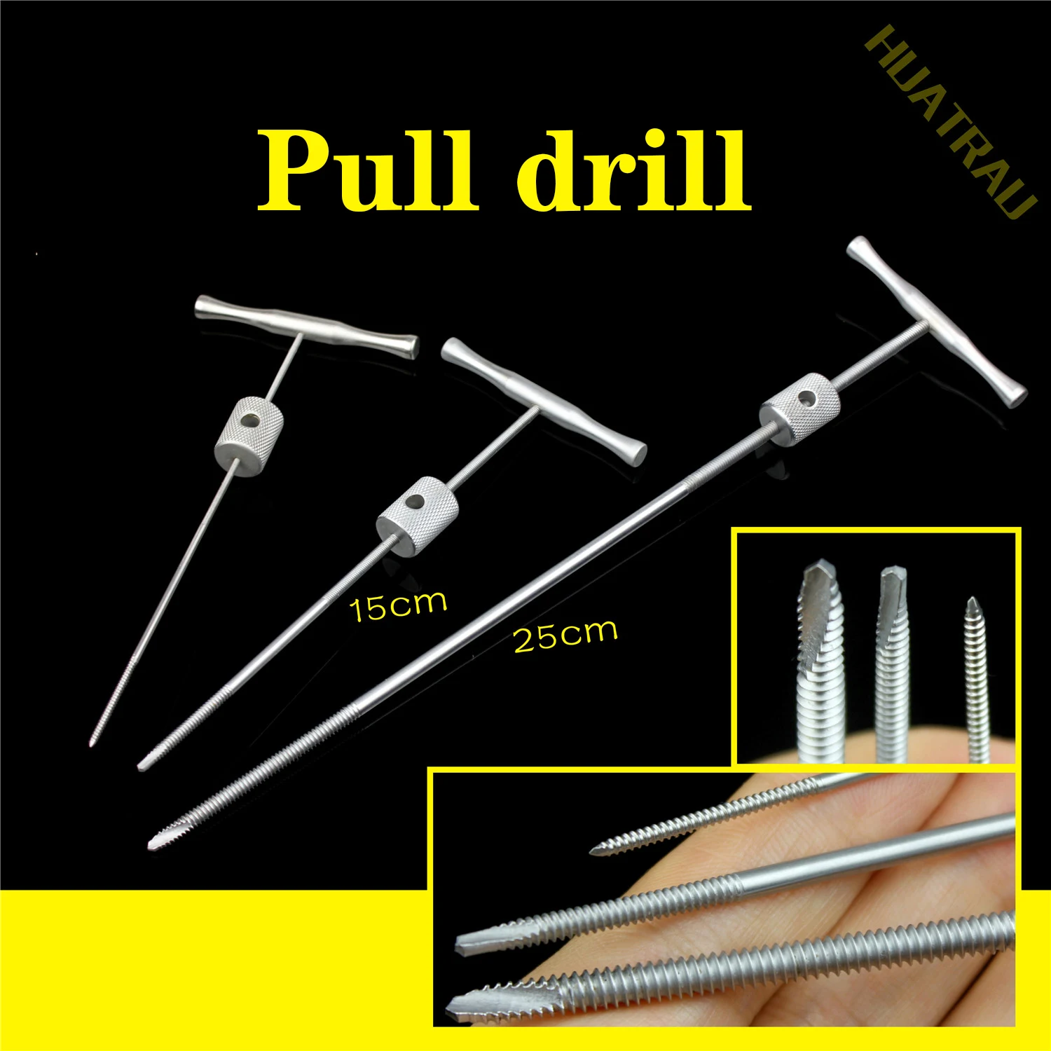 

Orthopedic instruments medical locking steel plate pulling drill self tapping drilling T shaped bone lifting drill bit Septum AO