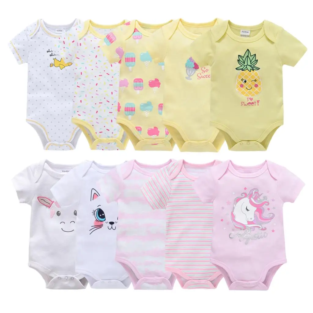 

Newborn Baby Girl Clothing Suits 0-24M Cute Cartoon Bodysuit Set Cotton 5pcs Baby Girl Boy Outfits Roupas Bebe De 1st Gift Baby