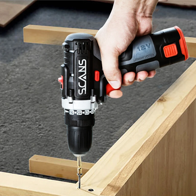 SCANS SC1121 professional tool 12V Cordless electric Screwdriver Cordless Drill Lithium Battery Dual Speed
