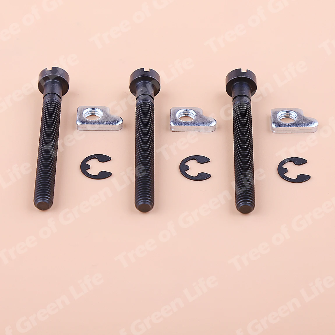 Tensor de parafuso ajustador de corrente 3 argolas, para husqvarna 33 38 40 45 49 motosserra 505230902