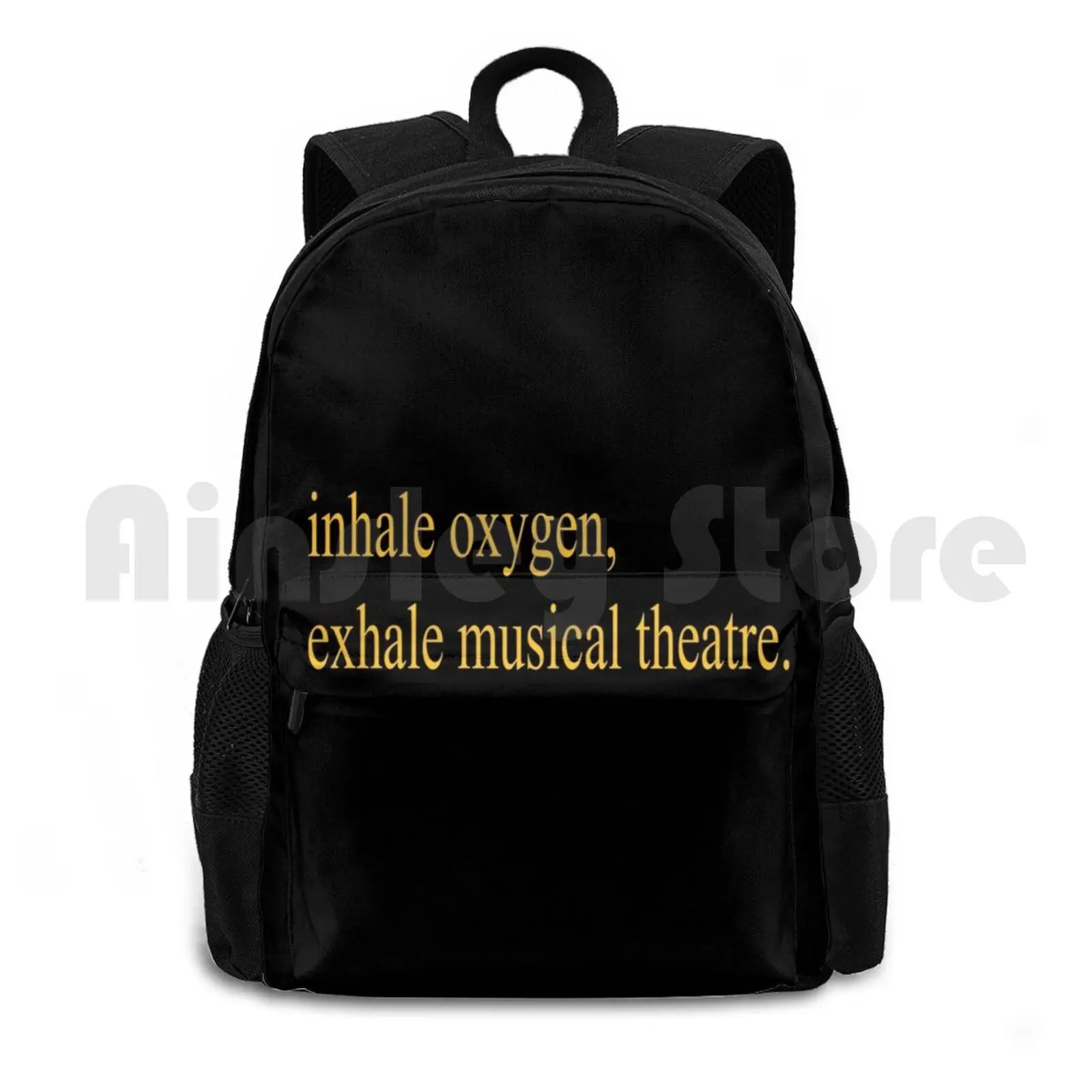 Exhale Musical Theatre. Outdoor Hiking Backpack Riding Climbing Sports Bag Musical Theatre Broadway Quote Acting Singing The