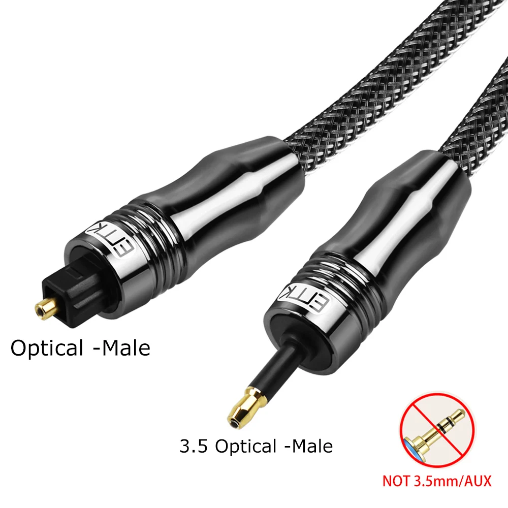 Toslink do Mini Toslink cyfrowy optyczny kabel Audio S/PDIF standardowy Mini Toslink męski Adapter złącza wtykowego