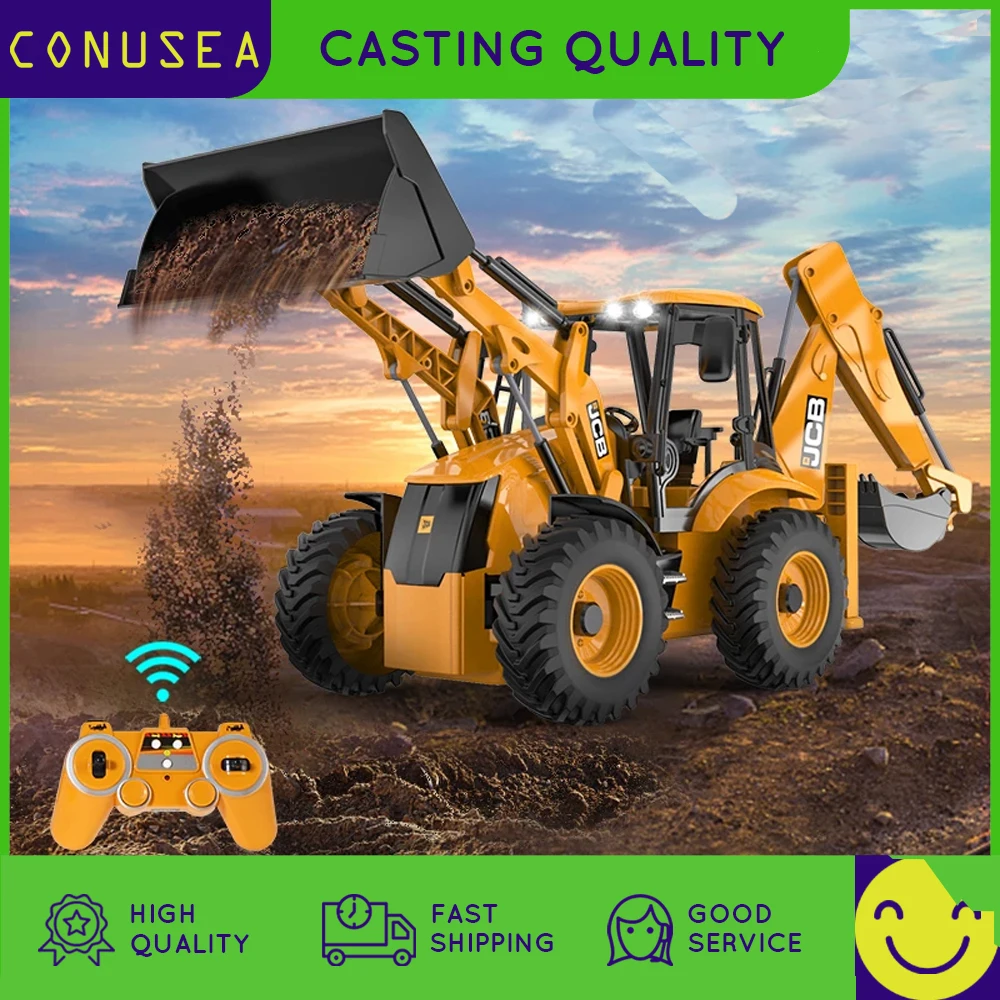 

1/20 Double E E589 RC excavator bulldozer Truck crawler 2.4Ghz 11Channel radio controlled Engineering Car toys for boys kid gift