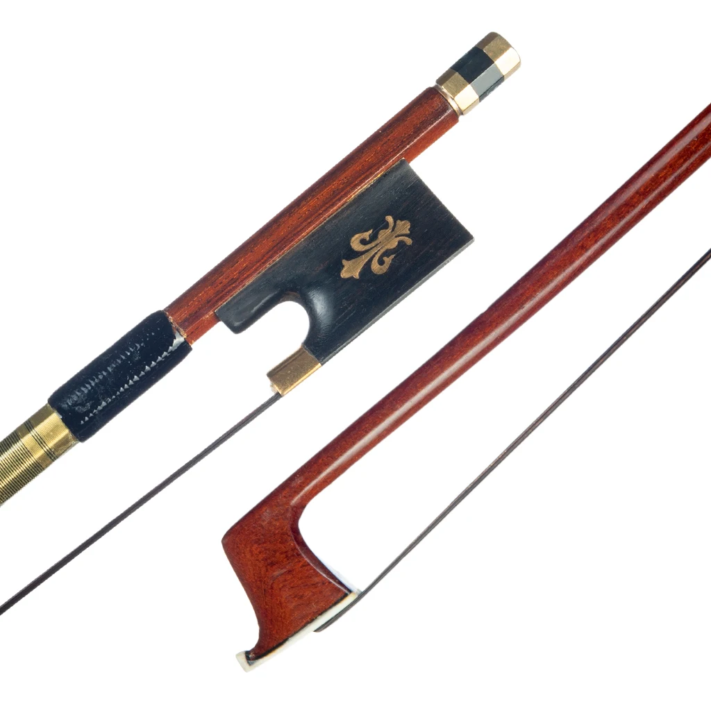 

Violin/ Fiddle Bow IPE 4/4 Size Violin Round Stick Lizard Skin Grip Black Horsehair W/ Ebony Frog