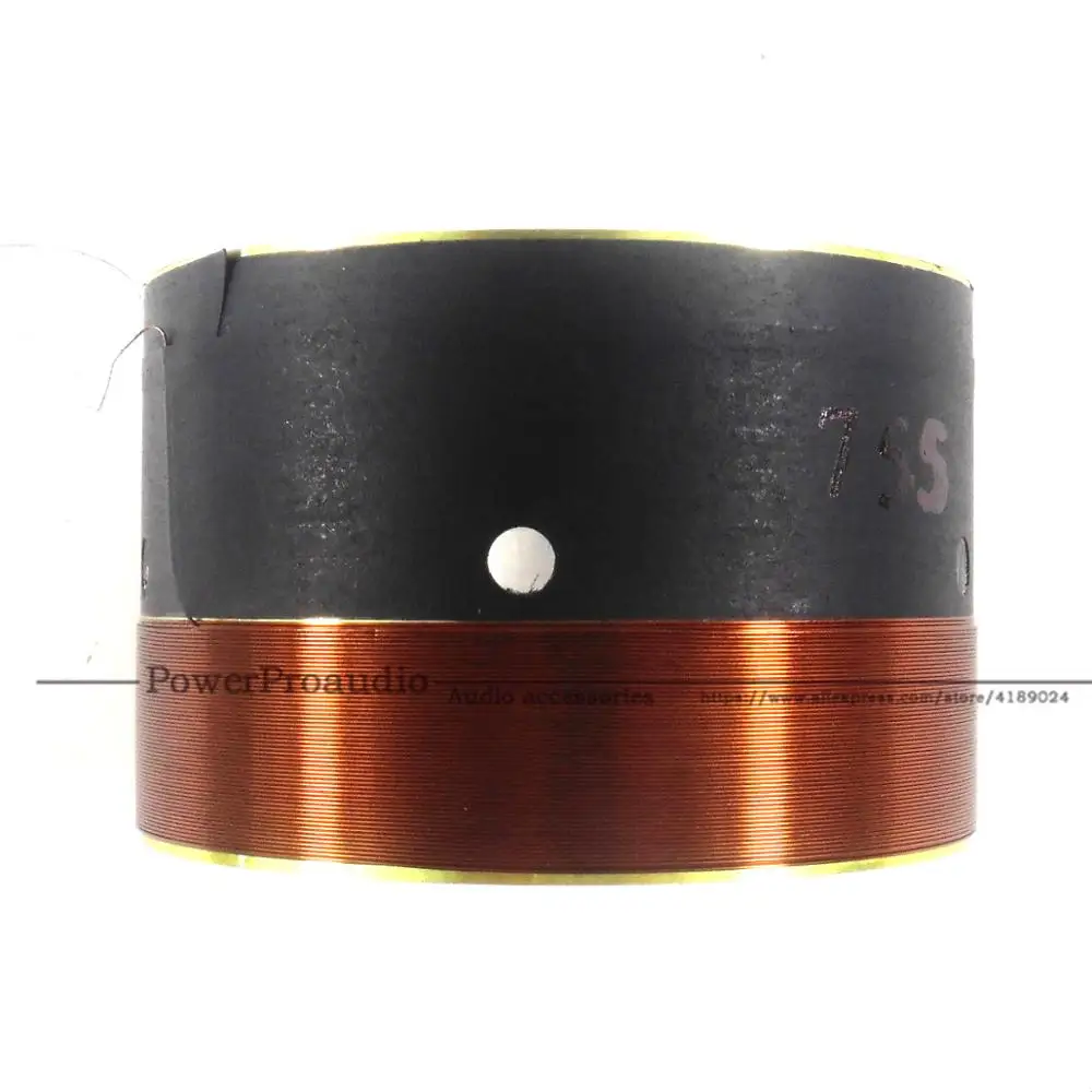 Bobina de voz de graves de aluminio blanco, cable redondo de cobre puro de 8 ohm, 8 piezas (4 pares), 75,5mm