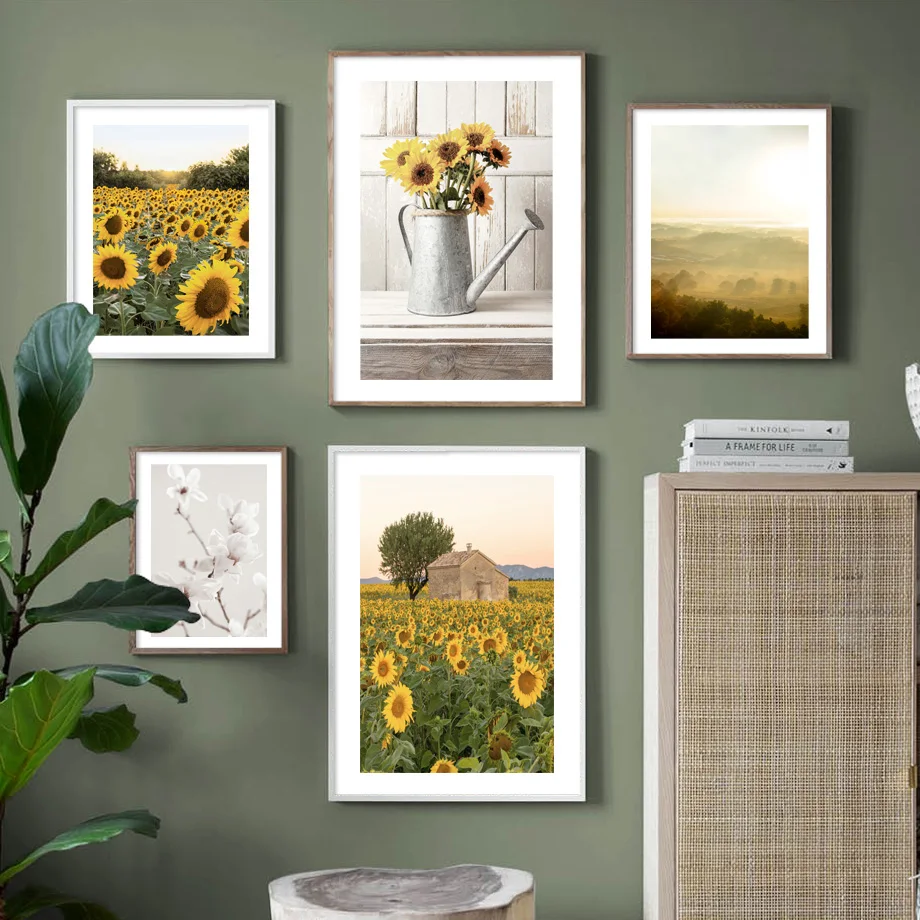 

Nordic Posters And Prints Sunflower Sunset Meadow Vase Nude Lines Reeds Wall Art Canvas Painting Decor Pictures For Living Room