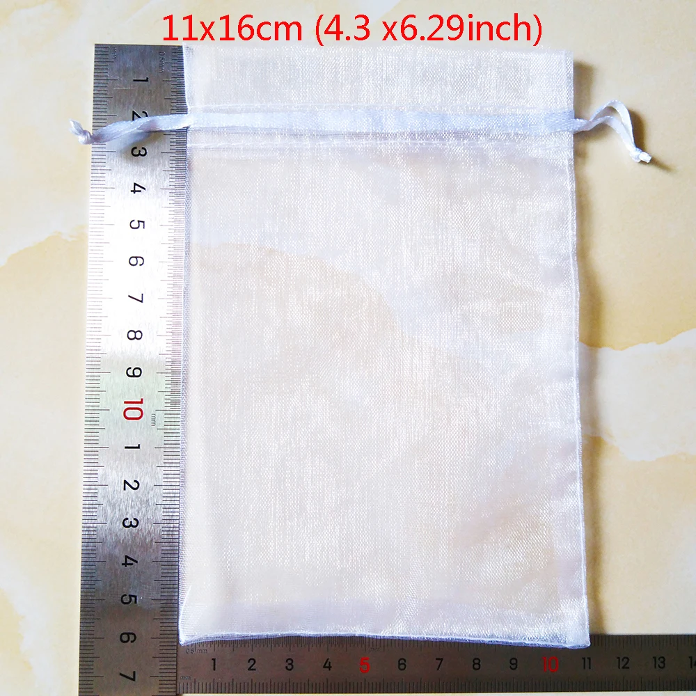50pcs/lot Small & Large Organza Bag Wedding Pouches Jewelry Packaging Bags Birthday Party Christmas Gift Bags 11 Sizes 24 Color