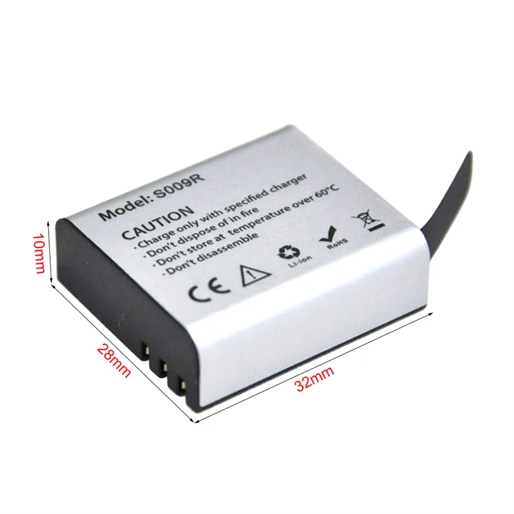 Hawkeye Firefly 8S 8SE 7S X Action Camera  1350mAh Lipo Replacement Battery With 2 In 1 Battery USB Charger Kit