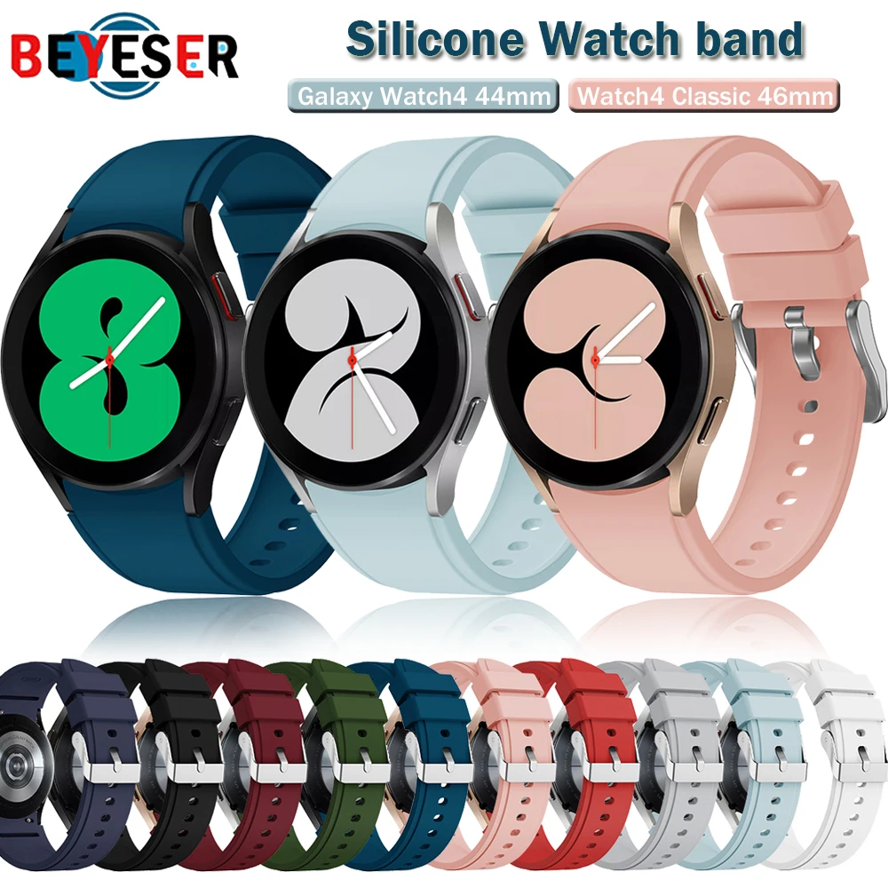 

Silicone Strap For Samsung Galaxy Watch 4/5 44MM 40MM / Galaxy 4 Classic 46mm 42MM/Galaxy Watch5 Pro 45mm Band Wristband