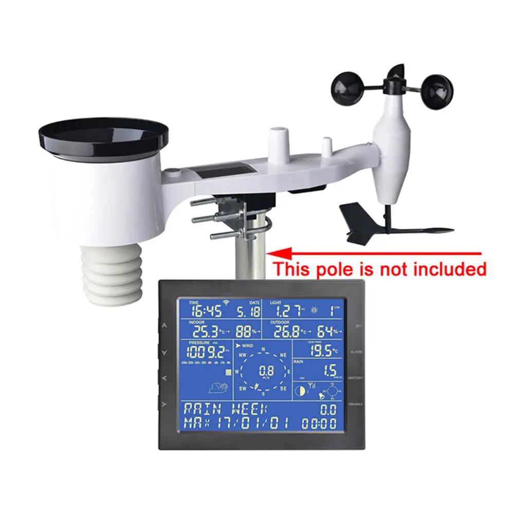 Wireless Weather detector 433Mhz weather station connect to WiFi, upload data to web (wunderground) outdoor sensor (spare part)