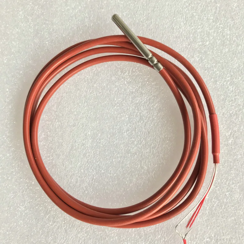 2 Wire PT1000 Temperature Sensor Thermistor Silicone Gel Coated 1.5Meters Probe 45mm x 5mm -50-180 Centigrade RTDs Retail