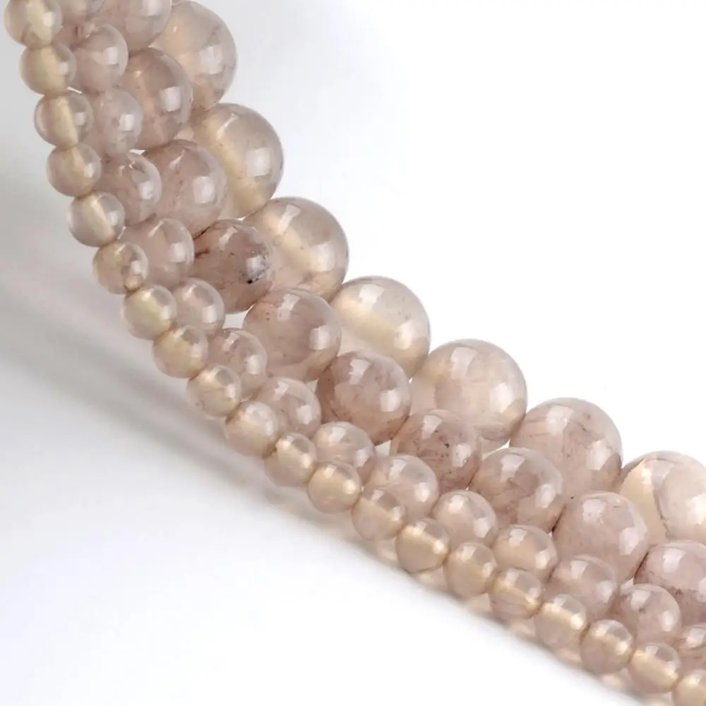 Wholesale Natural Brown Jades Stone Beads Round Loose Spacer Beads For Jewelry Making DIY Bracelet Handmade 4/6/8/10/mm