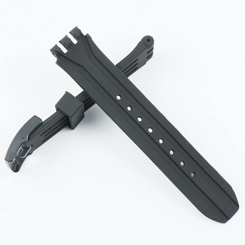 Watch accessories pin buckle For Swatch SUIB400 SUIK400 series 18mm silicone strap men and women sports waterproof rubber strap