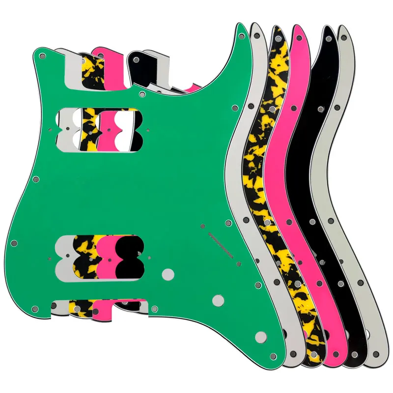 Pleroo Quality Guitar Pickguard - For US FD 11 Screw Holes Player Start Humbucker Single HH Start Scratch Plate Flame Pattern