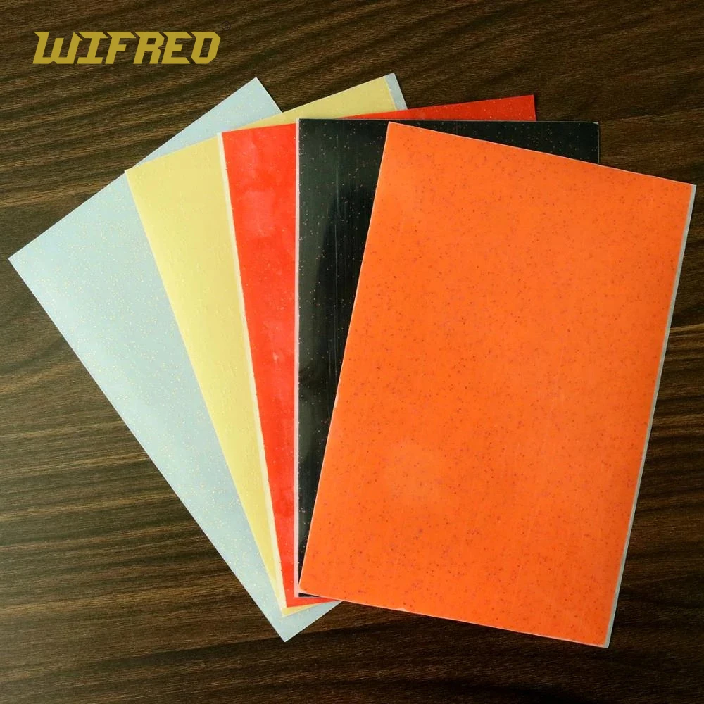 Wifreo 3pcs Fly Tying Silicone Sheet Film Material For Saltwater Fishing Jig Hook Silicone Streamer Skirt Lure Making Material