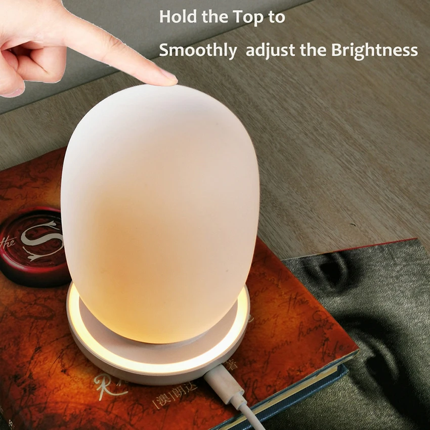 Touch Night Light, RGB cambia colore e lampada LED da comodino portatile dimmerabile, ricaricabile e impostazione Timer luce notturna a LED per bambini