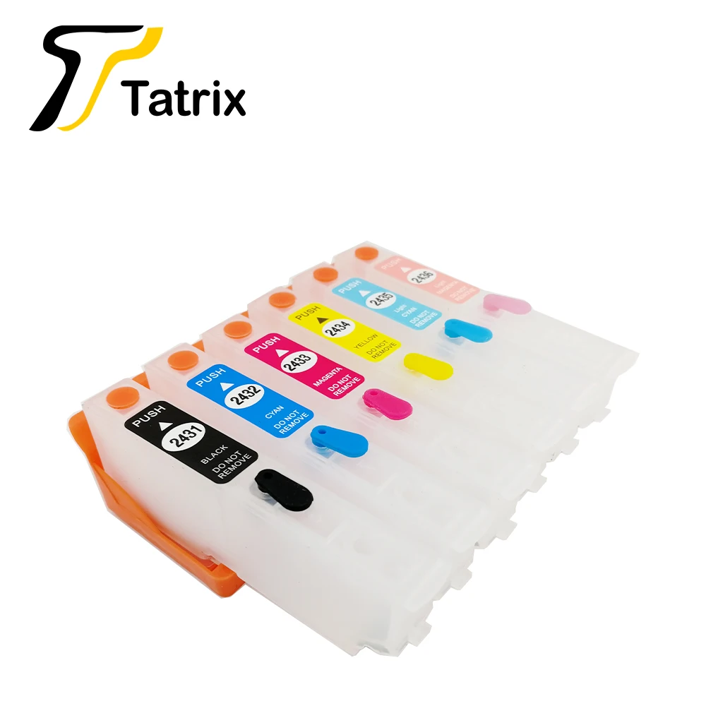 Tatrix T2431XL T2431 Empty Refillable Ink Cartridge For Epson XP-750 XP-760 XP-850 XP-860 XP-950 xp-960 printer with ARC chip