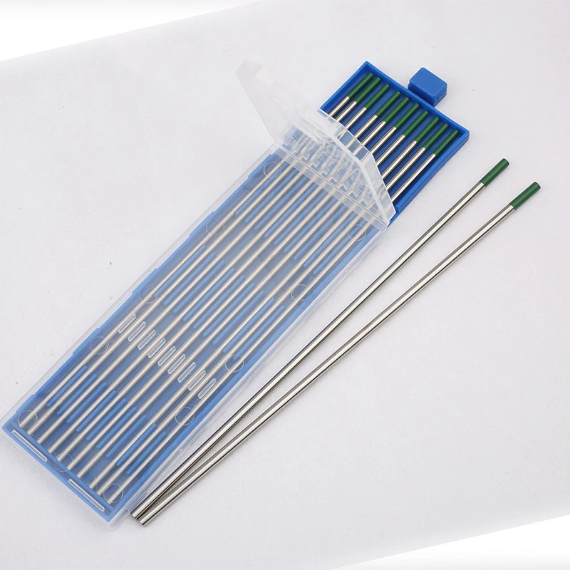 Electrodos de tungsteno puro WP, electrodos de aluminio de 10pcsc tig para aluminio, 1,0, 1,6, 2,0, 2,4, 3,0, 3,2, 4,0mm