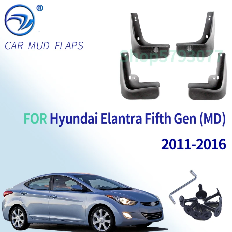 Car Mudflaps for Hyundai Elantra MD 2011 2012 13 14 2015 2016 Fender Mud Guard Flap Splash Flaps Mudguards Mud Flaps Accessories