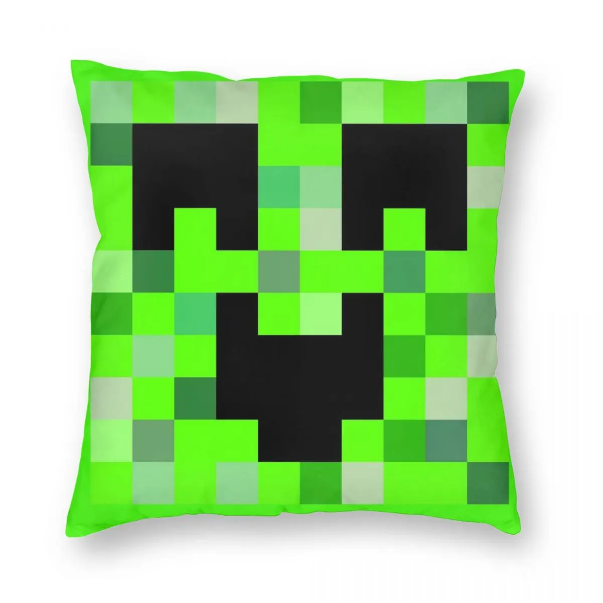 Kawaii Creeper Square Pillowcase Polyester Linen Velvet Printed Zip Decorative Home Cushion Case