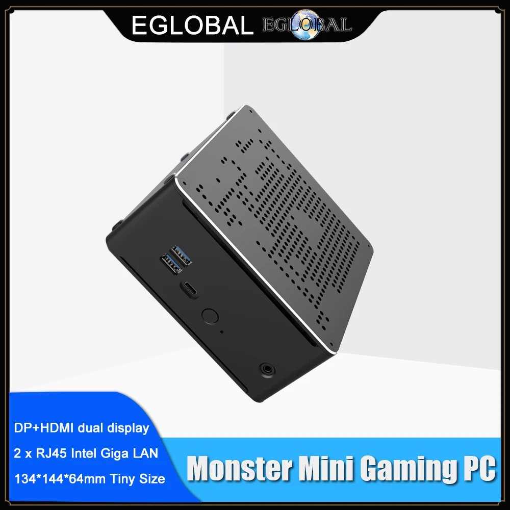 Eglobal Monster Mini PC i7 8750H 6-ядерный 12 потоков DDR4 2666 МГц Nuc Windows 10 Pro Linux Маленький компьютер AC Wi-Fi Mini DP HDMI