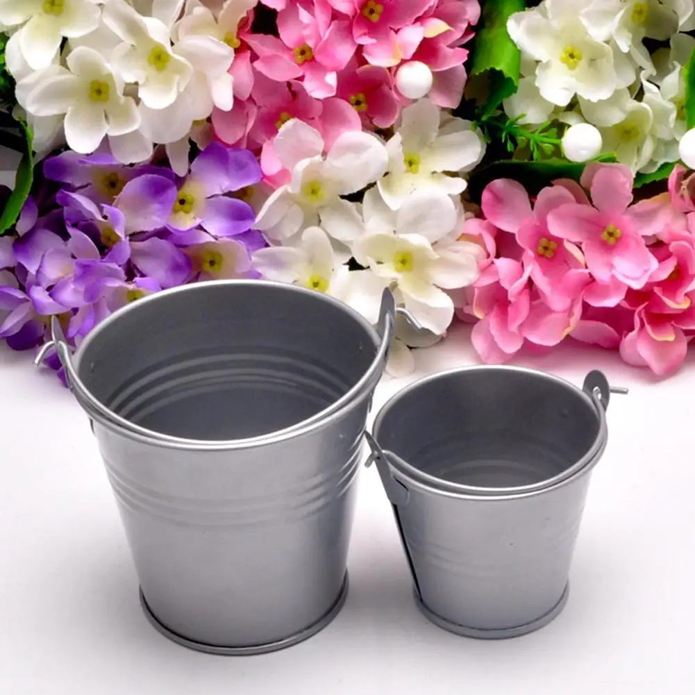 Small Iron Barrel Tinplate Mini Tub Decorative Keg Anti-deform Bright Color Durable Mini Decorative Supplies Hot sale 6* 4*5.5cm