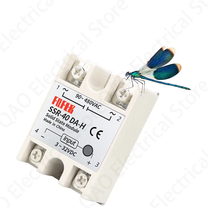 

Твердотельное реле SSR-40DA-H 40A фактически 3-32V DC TO 90-480V AC SSR 40DA H реле, регулятор твердотельного сопротивления