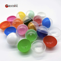 20Pcs 45MM 4.5CM Toy Capsules Surprise Ball Soft Round Empty Half Colorful Half Transparent Kid For Holiday Gift Vending Machine