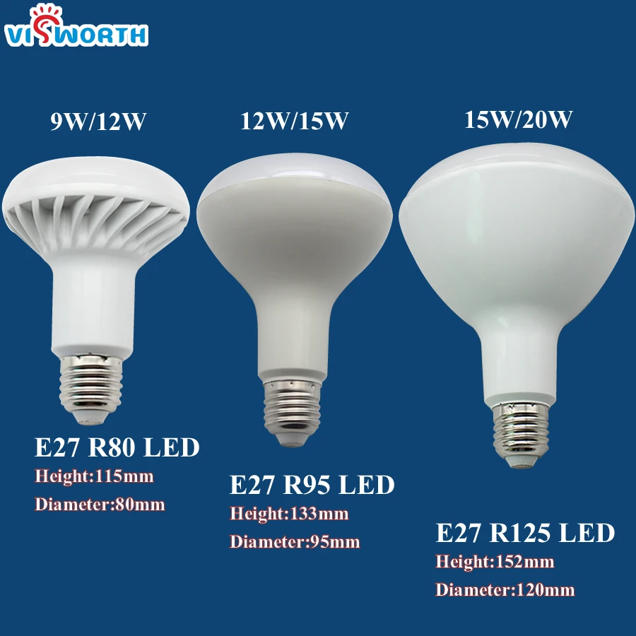 Lampu Led E14 R50 Lampu LED E27 3W 5W 7W 9W 12W 15W 20W AC 110V 220V 240V Bohlam Putih Dingin Hangat untuk Rumah