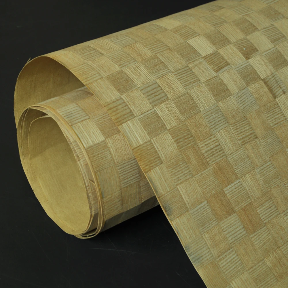 Natural Chinese Ash Veneer Parquet Wood Veneer with Fleece Backer Size 2500X430X0.25  MM