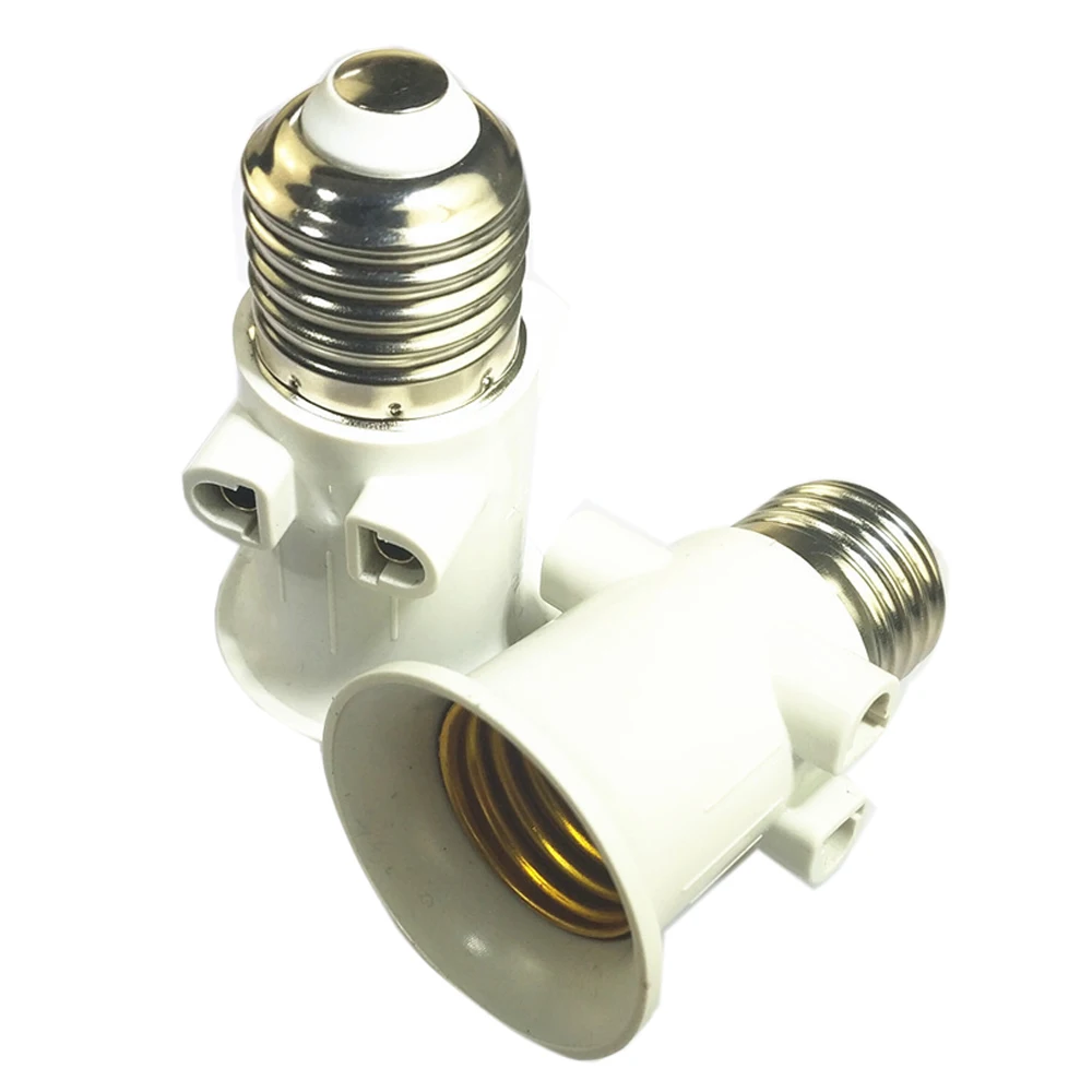 E27 Bulb Adapter Fire Lamp Base Socket Conversion With EU Plug AC100-240V Household Room Lighting