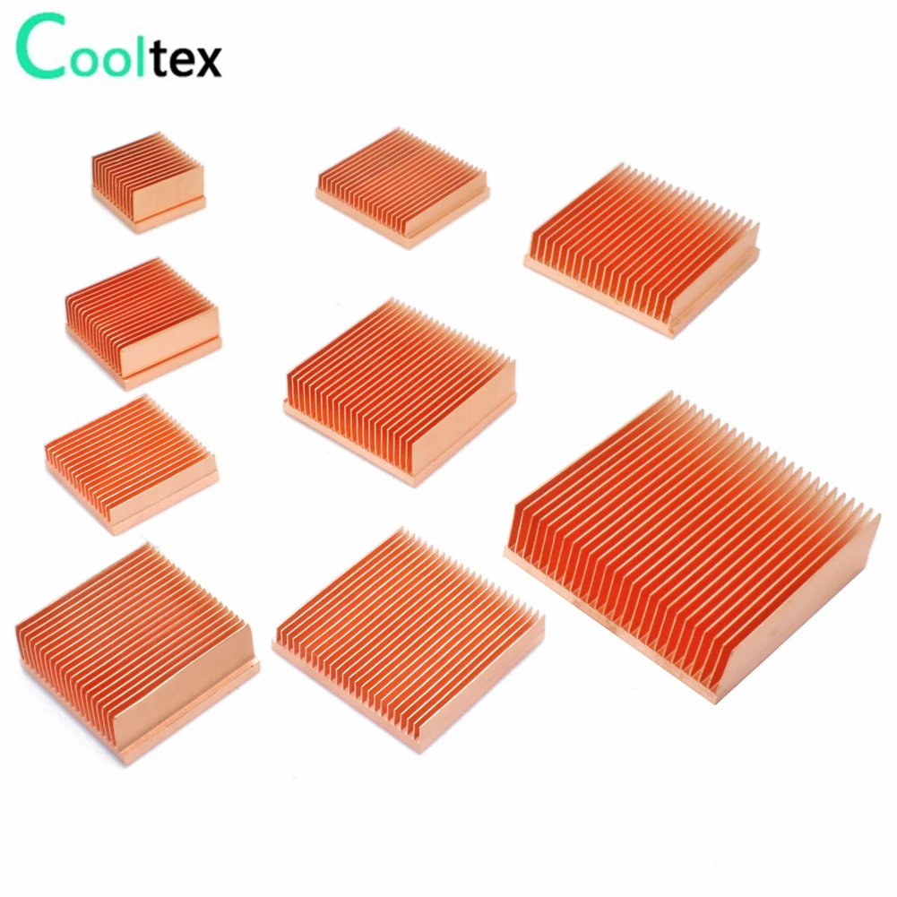 순수 구리 방열판 DIY 라디에이터 냉각 냉각기 라즈베리 파이 전자 3D 프린터 칩 IC MOS 방열