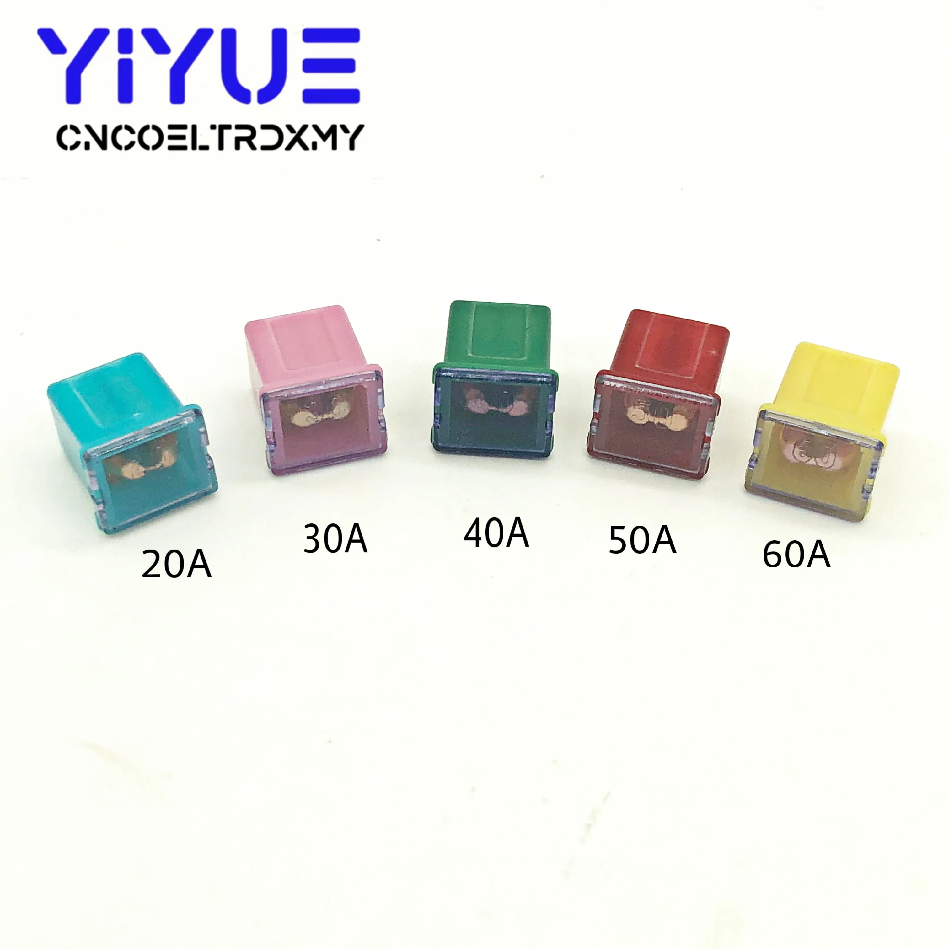 1pc Square Fuse 20A 30A 40A 50A 60A PEC LPJ Automotive Car Fuse Tube Waterproof Fuse Box for Nissan Honda Toyota,socket optional