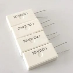 10 PCS RX27- 20W MQ Cemento Verticale Resistore di resistenza 0.33R 0.5R 1R 2.2R 3R 4.7R 5R 6.8R 8R 10R 12R 15R 20R 22R 30R 33R 39R 4