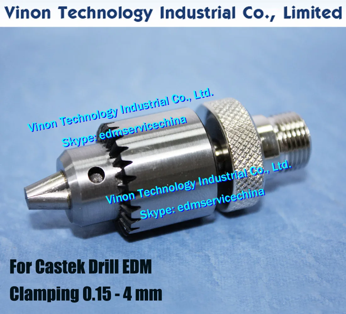 Castek Drill EDM Spanner Drill Chuck+Adapter Set for Clamping Tube Ø0.15-Ø4.0mm for Small Hole EDM Drilling Machine CASTEK