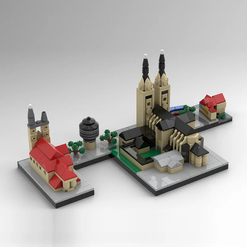 MOC Bausteine Stadt Street View Miniatur Skyline Architektur Modell DIY Montage Ziegel Kreative Spielzeug Weihnachten Sammlung Geschenk