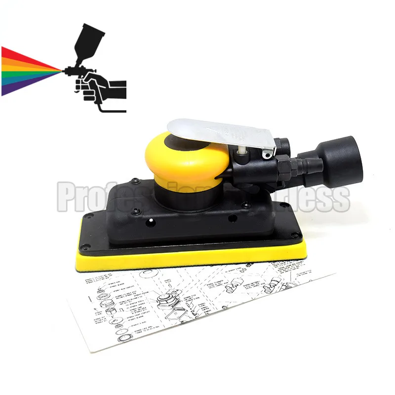 Imagem -05 - Quadrado ar Orbital Lixadeira Central Vácuo Pronto Pneumático Máquina de Lixar Substituto mm Excentricidade Profissional 70x198 mm
