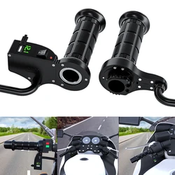 New Universal Motorcycle 22mm Hand Heated Grips Molded Grips ATV Warmers Adjust Temperature Hot Handlebar With USB