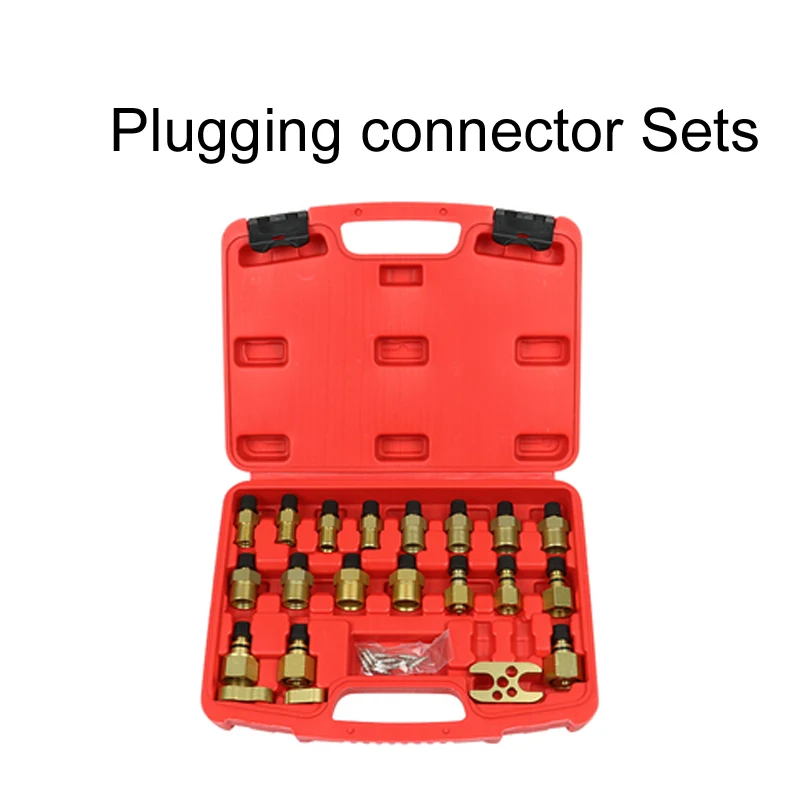 21 Sets Plugging connector Sets Car air conditioner plugging   joint tool truck leak detection detection kit instrument