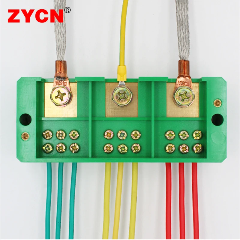 Unipolar Splitter Junction Box 3 Input Retardant Metering Cabinet Wire Terminal Block Flame Retar Electrical Accessories Copper