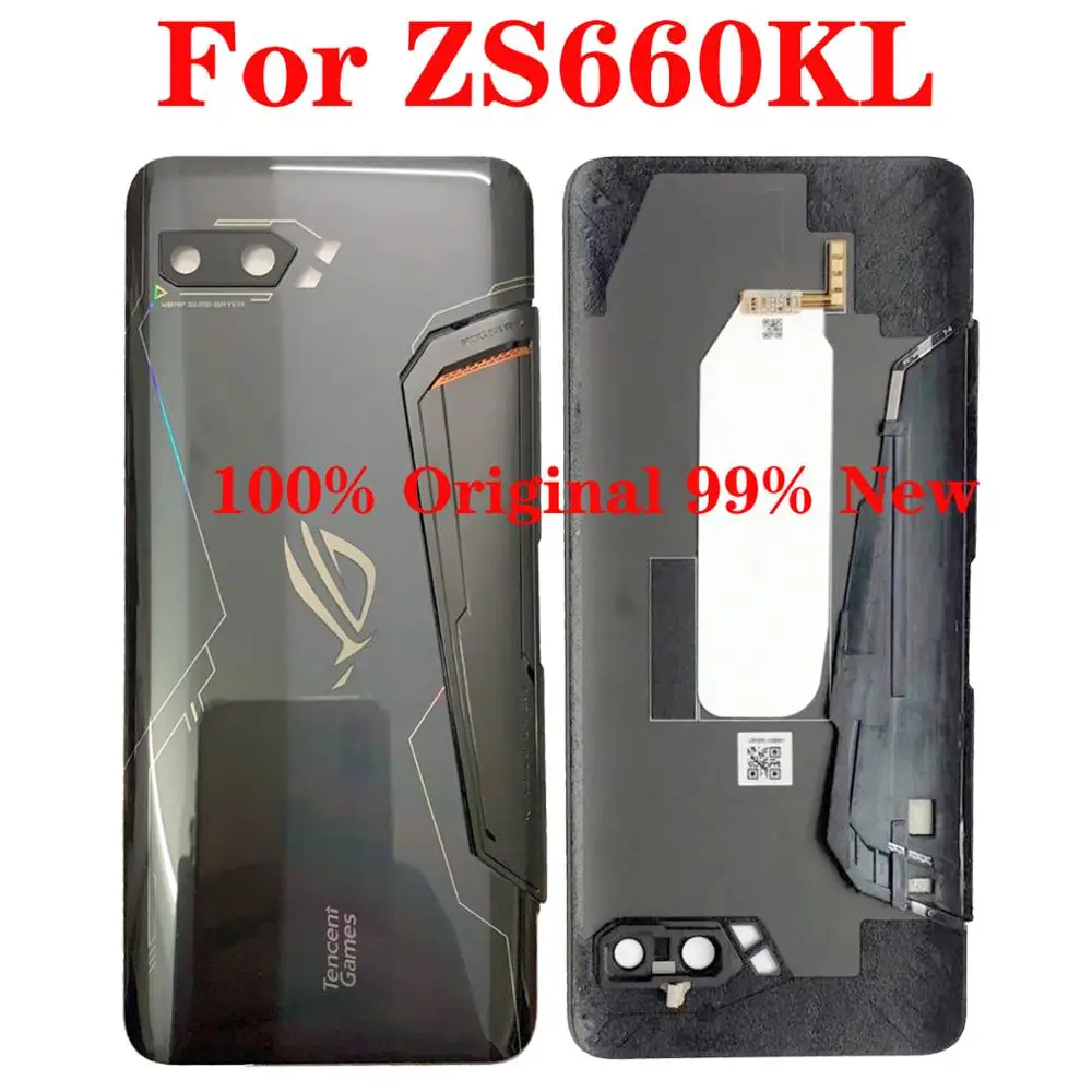 

100% Original 99% New For Asus ROG Phone II 2 ZS660KL 6.59" I001D I001DA I001DE Glass Rear Back Door Housing Battery Door Cover