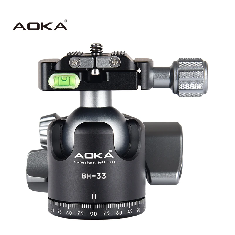 

AOKA BH33 Professional loading 18kgs low gravity panoramic camera tripod ball head